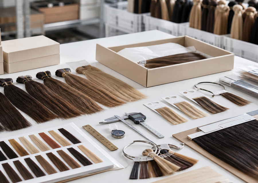 Hair extension quality control table
